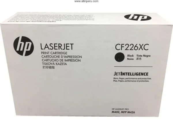CF226XCOriginalToner26XHPLaserJetProM4022CMFPM42692C000PC3A1ginasSKU_CF226XC.webp Cartucho de Tóner HP 26XC, CF226XC Negro , Original