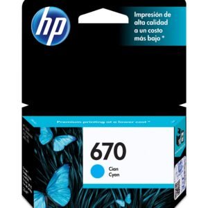 Cartucho de Tinta HP CZ116AL 670 Cian, Original + (Fecha Pasada)