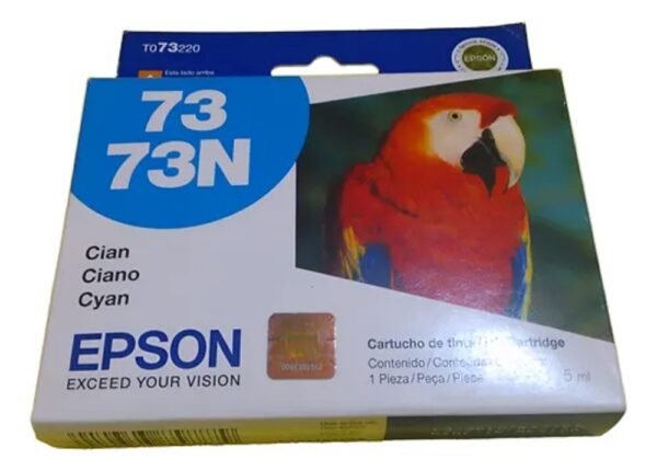 D_NQ_NP_883040-MLM83368894543_032025-O.jpg Cartucho de Tinta Epson T073220 73N Cian, Original *Fecha Pasada