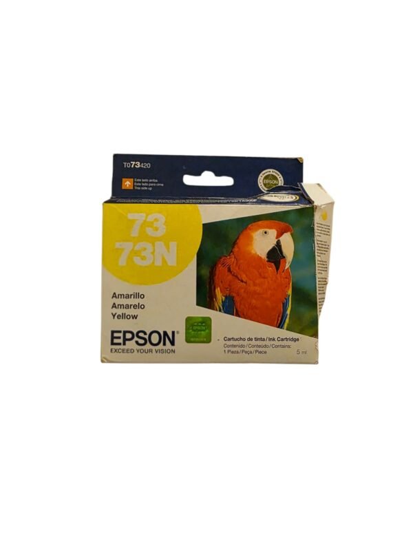 Cartucho de Tinta Epson T073420 73N Amarillo, Original *Caja Dañada/Fecha Pasada