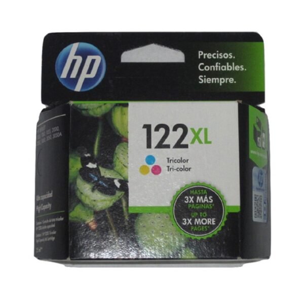 Cartucho de Tinta HP 122XL (CH564HL) Tricolor, Original *Fecha Pasada
