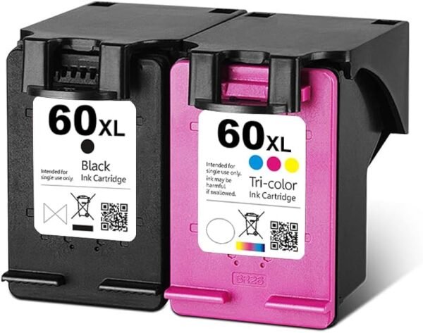 Kit de Cartucho Compatible Con HP 60XL Negro y Tricolor