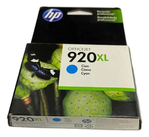 Cartucho de Tinta HP 920XL (CD972AL) Cian, Original *Fecha Pasada