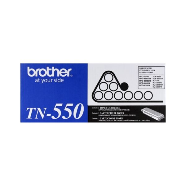 Cartucho de Tóner Brother TN-550 Negro, Original
