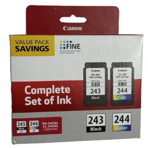 Kit Cartucho de Tinta Canon 243 244 Negro y Tricolor, Original #Fecha Pasada