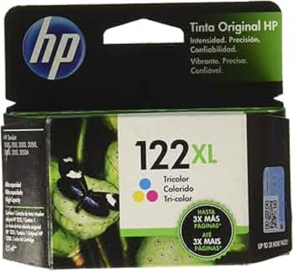 Cartucho de Tinta HP 122XL Tricolor, Original