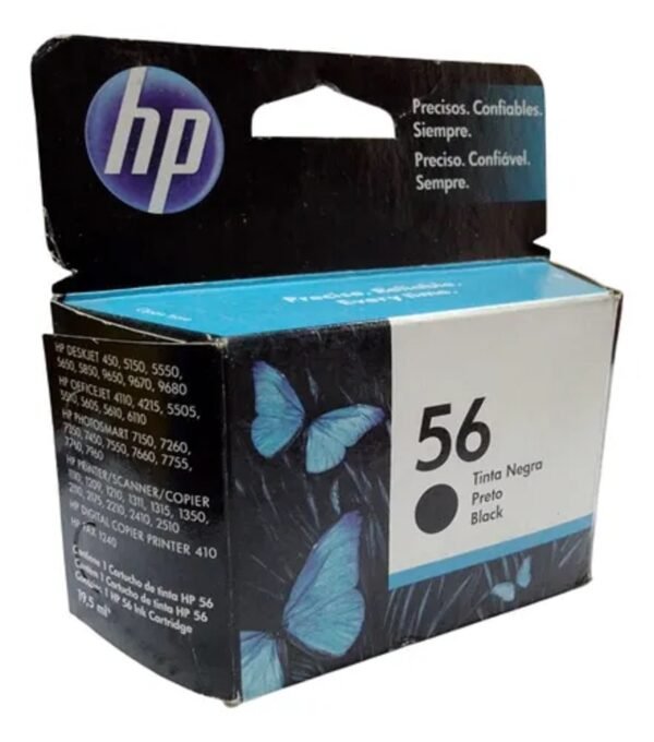Cartucho de Tinta HP 56 Negro Original *Pasada