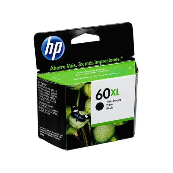 Cartucho de Tinta HP 60XL Negro Original *Pasada