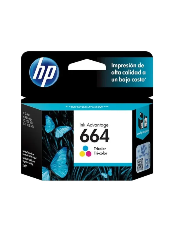 Cartucho de Tinta HP 664 Tricolor Original *Pasada